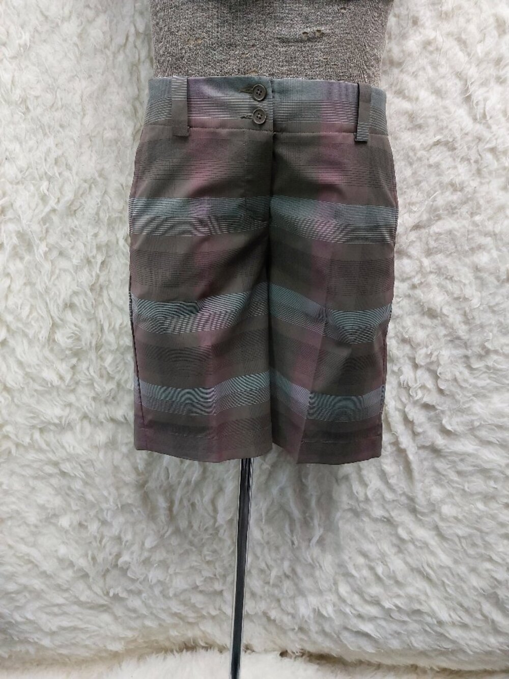 Nike Golf Women's Dri-Fit Multicolor Plaid Shorts US M/8